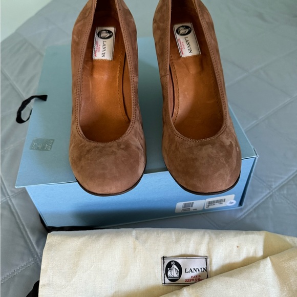 Lanvin Ballerina Wedge Nubuck Calfskin size 42 - Picture 5 of 15